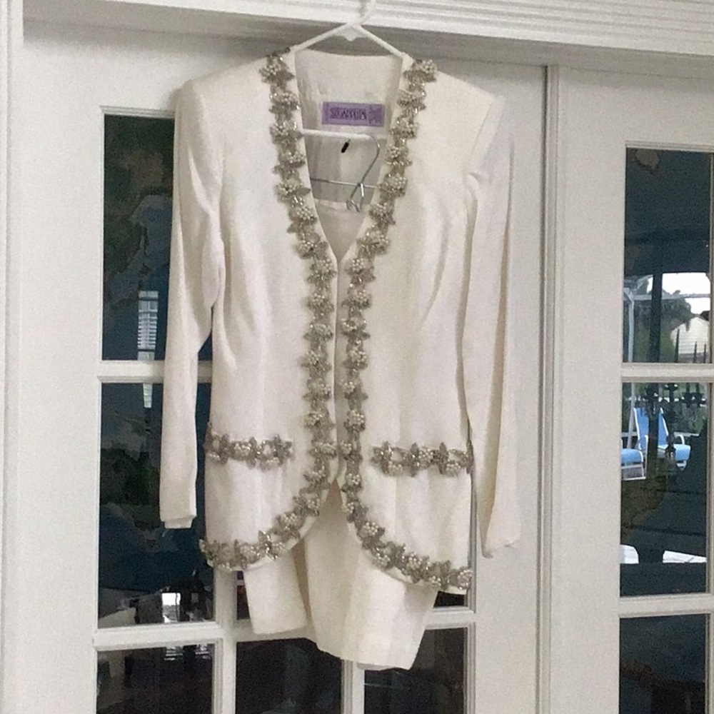 White elegant suit